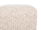 Griffin Cotton Pouf Tan/Ivory