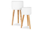 Kyrie Standing Planters -White