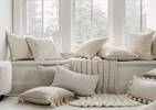 Allis Cotton Pillow 14x24 Ivory