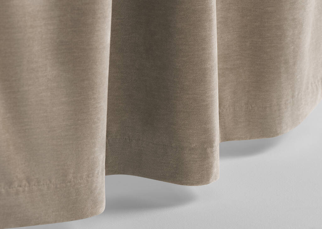 Adalee Velvet Curtain 96 Ash