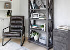 Donnelly Leather Armchair -Hurst Cocoa