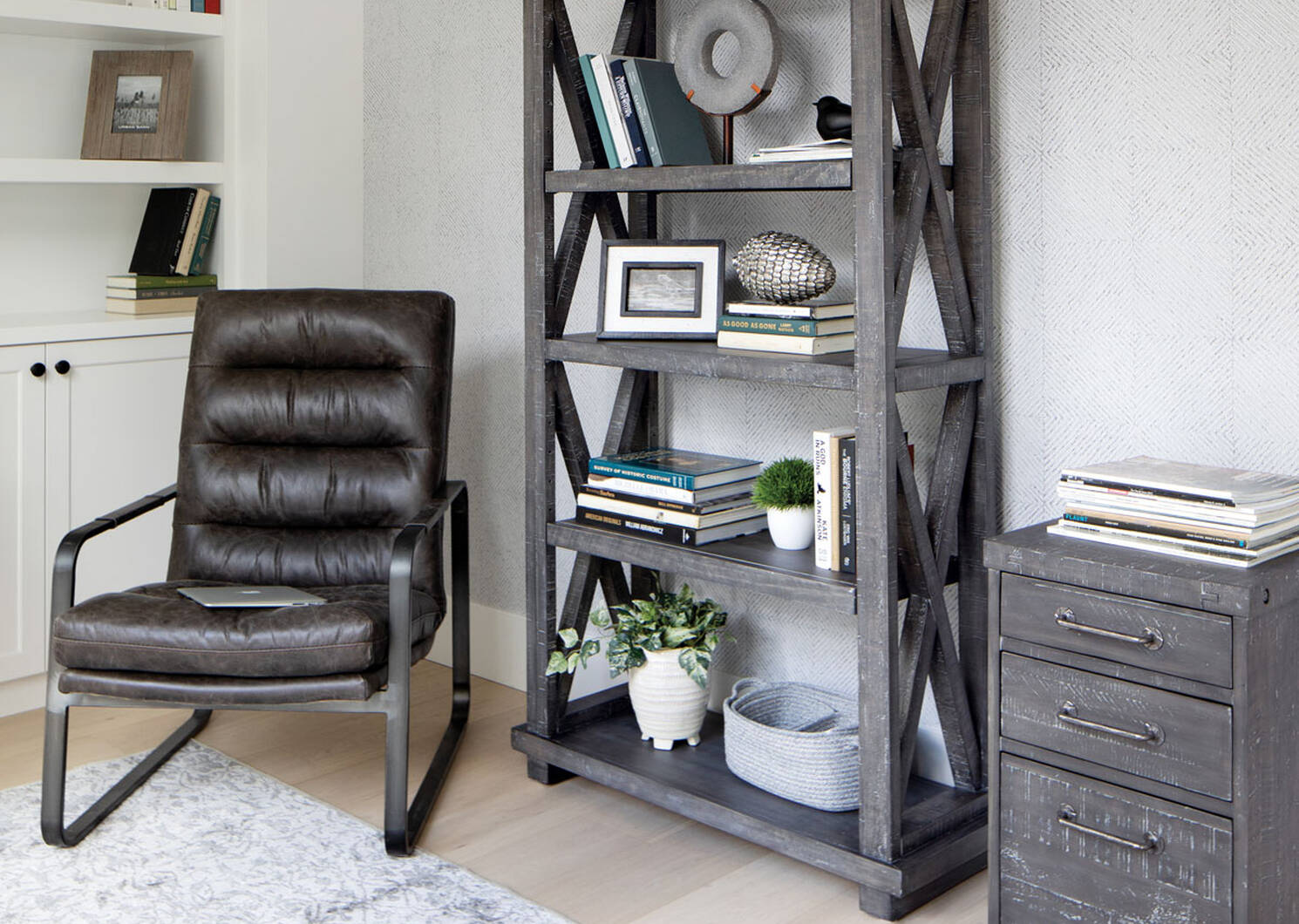 Donnelly Leather Armchair -Hurst Cocoa