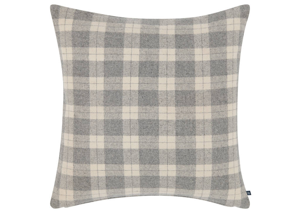 Warwick Plaid Pillow 20x20 Grey/Sand