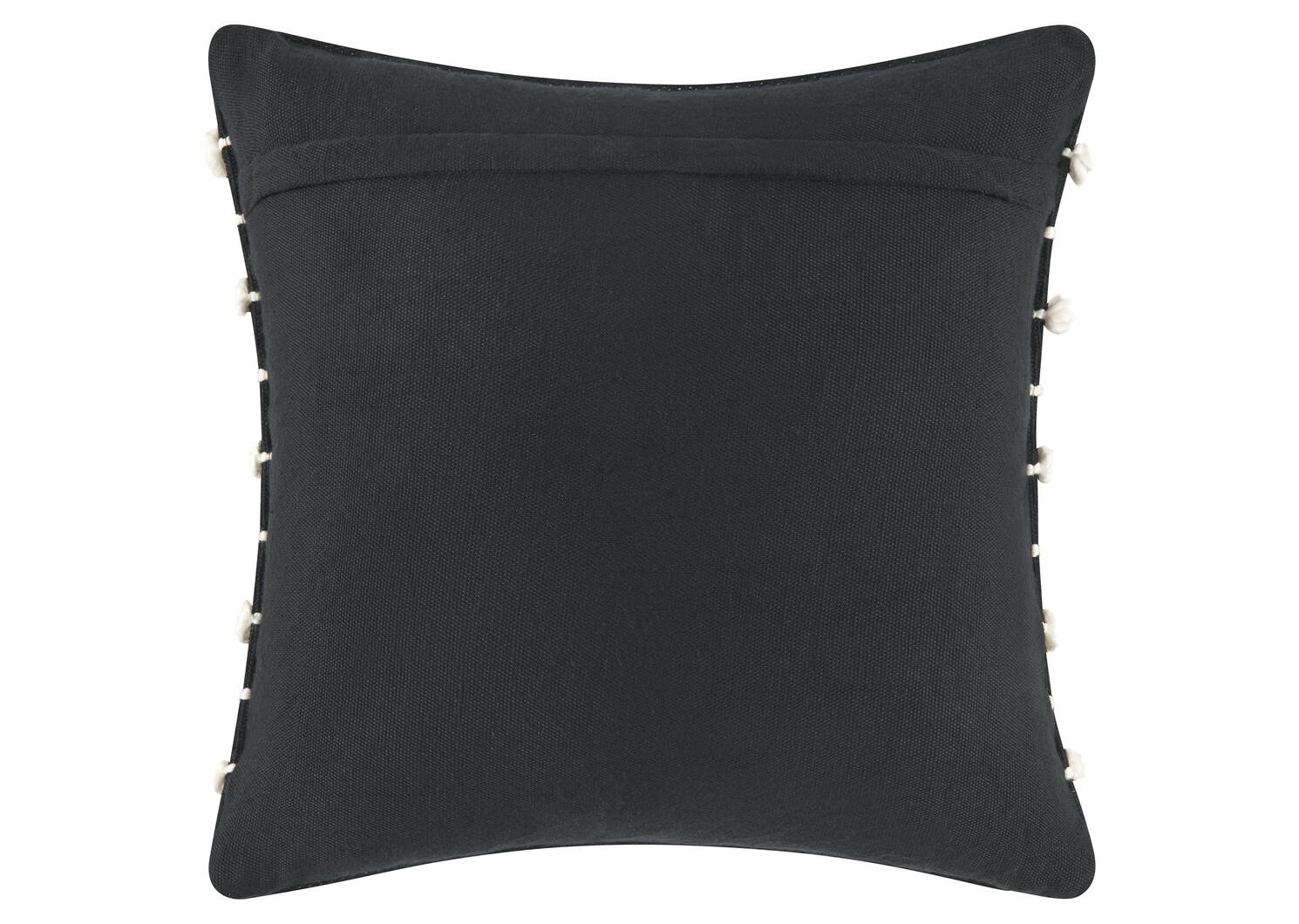 Cayo Outdoor Pillow 21x21 Black/Ivory