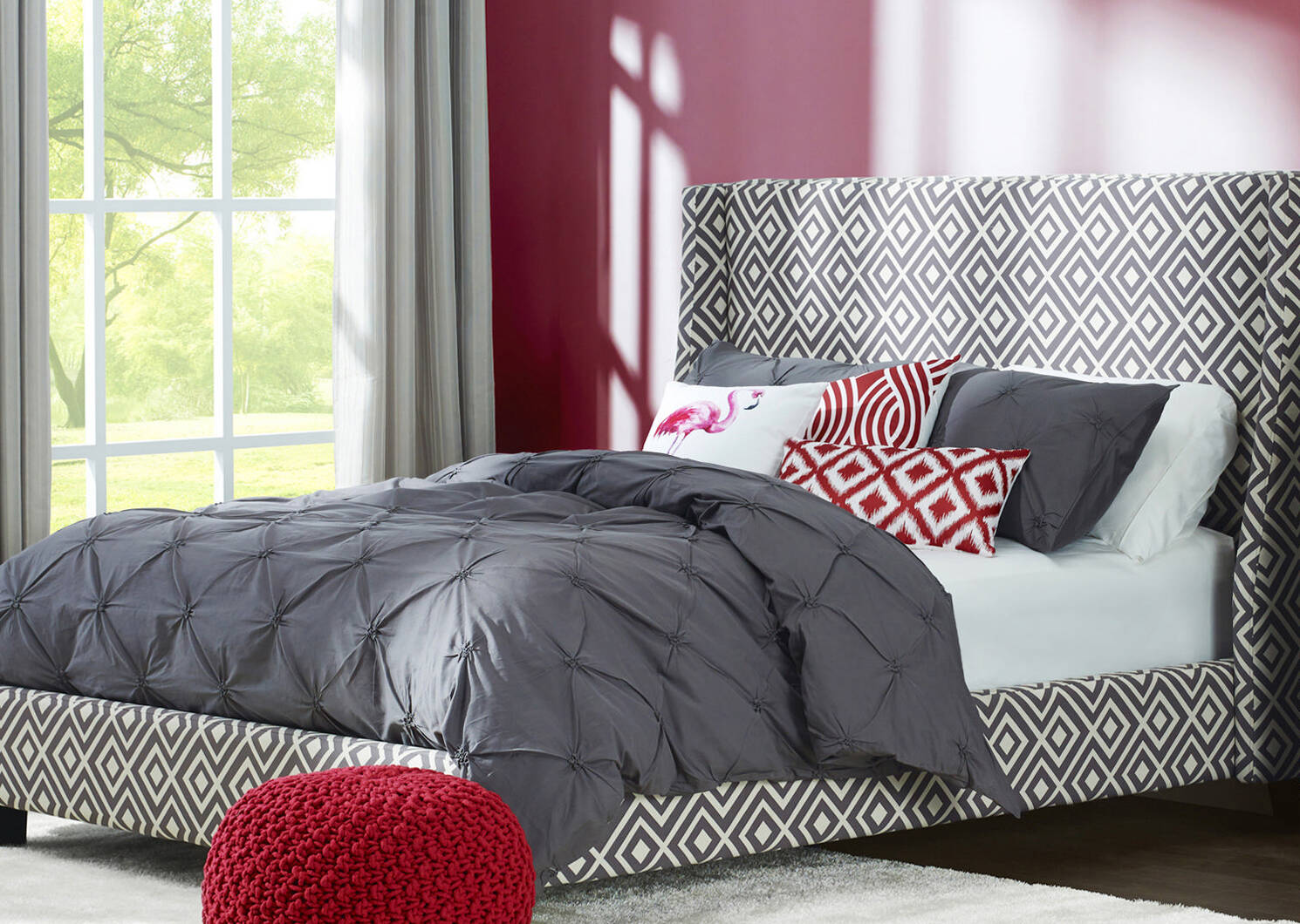 Blanka Duvet Set Queen Grey