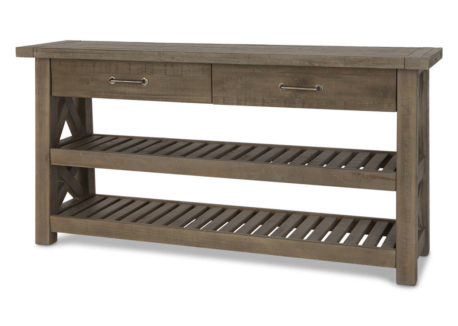 Table console 2 tir. Ironside -gris rust