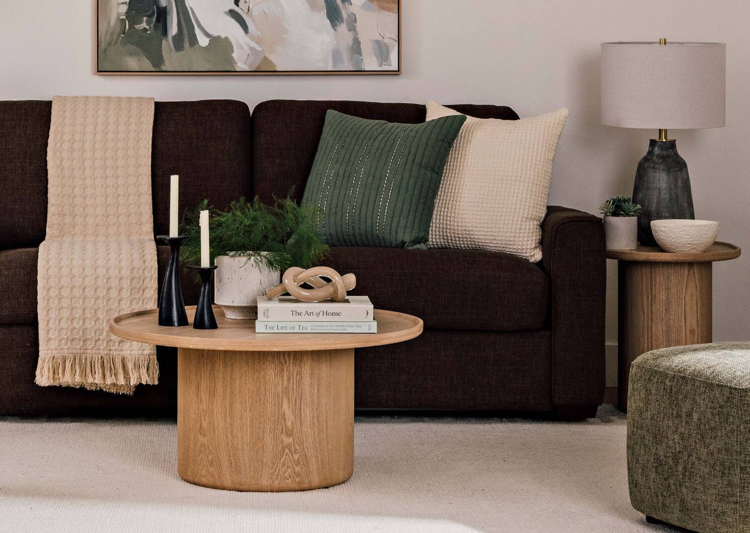 D&eacute;co en verre Knot cr&egrave;me