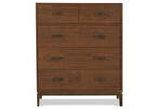 Houston 5 Drawer Chest -Harris Walnut