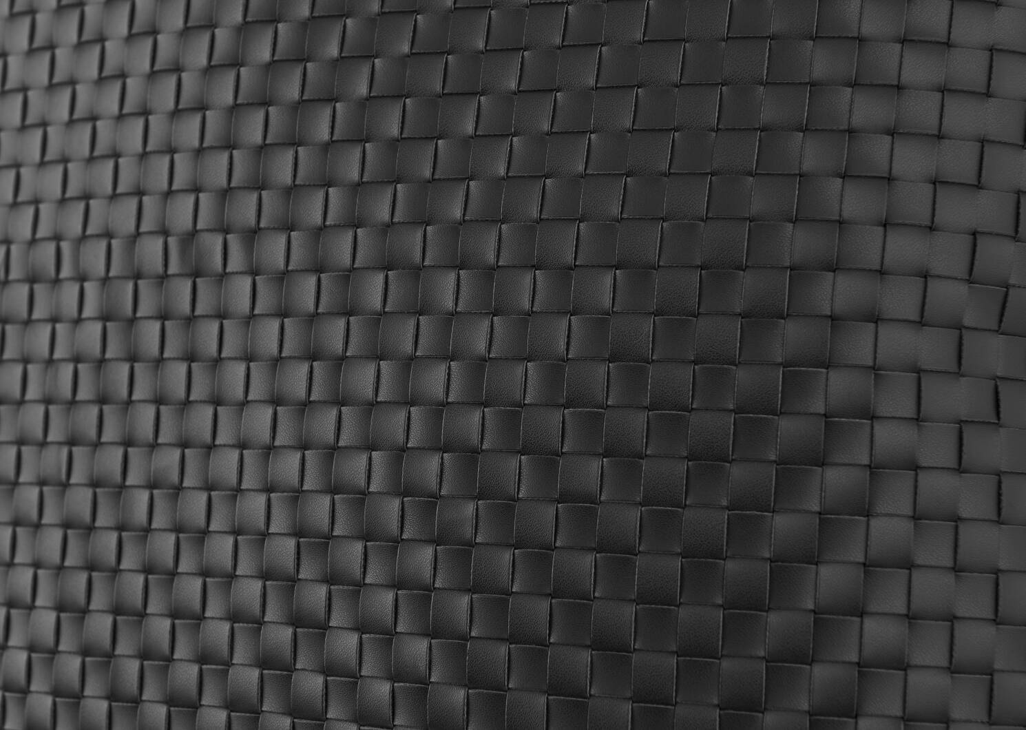 Colmar Faux Leather Pillow 20x20 Blac