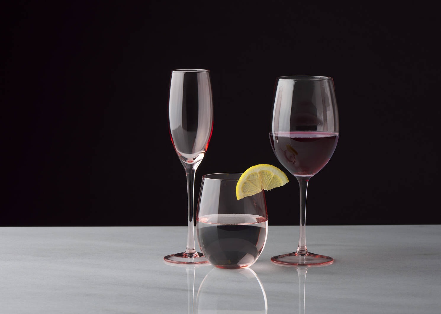 Georgette Wine Glass Pink