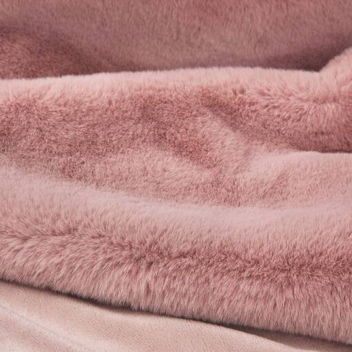 Flora Faux Fur Throw Ballet Pink