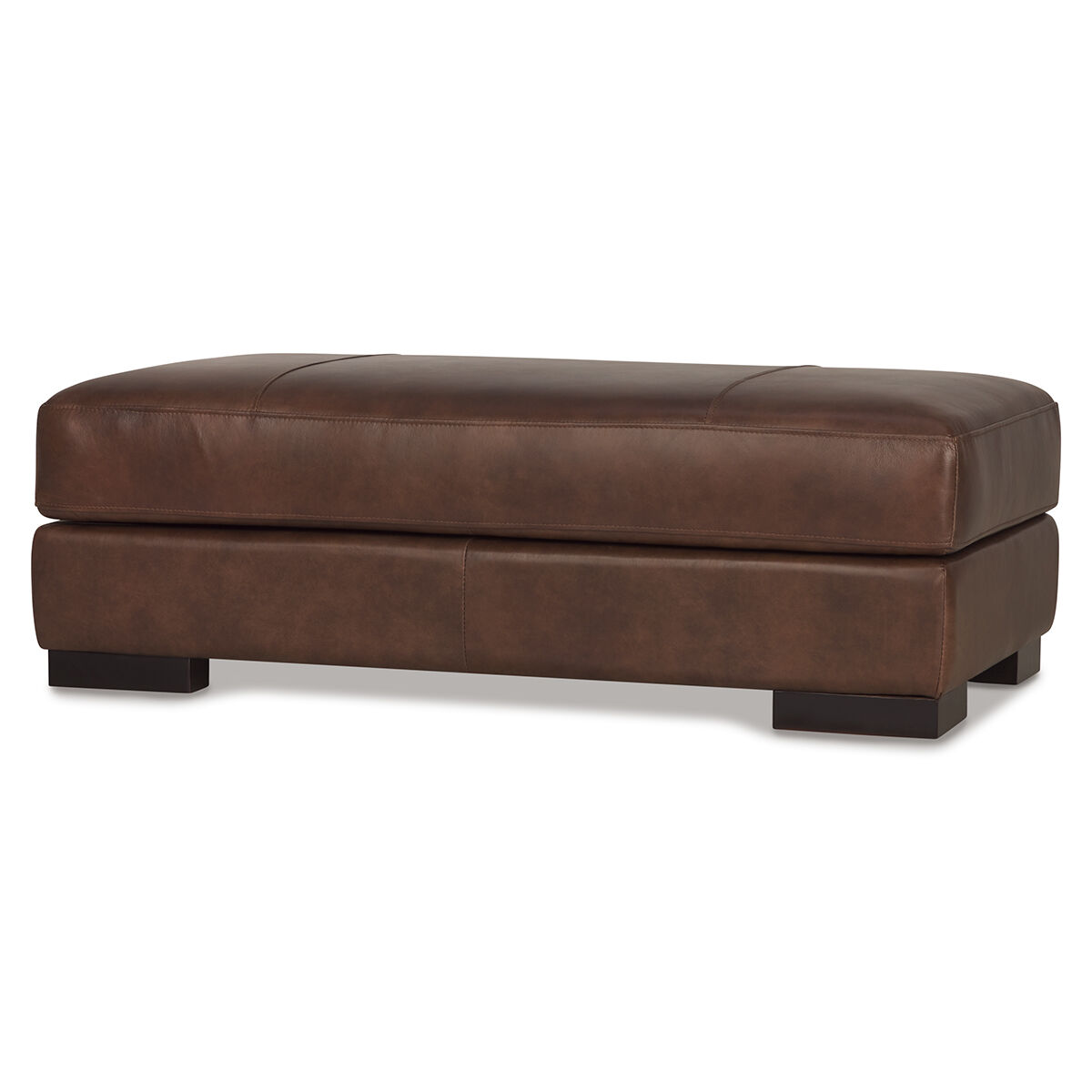 Whistler Leather Storage Ottoman Coffee