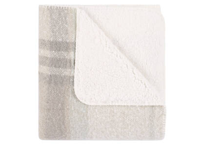 Becca Sherpa Throw Ivory/Glacier/Nutm