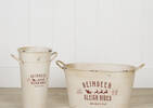 Reindeer Sleigh Rides Buckets - White