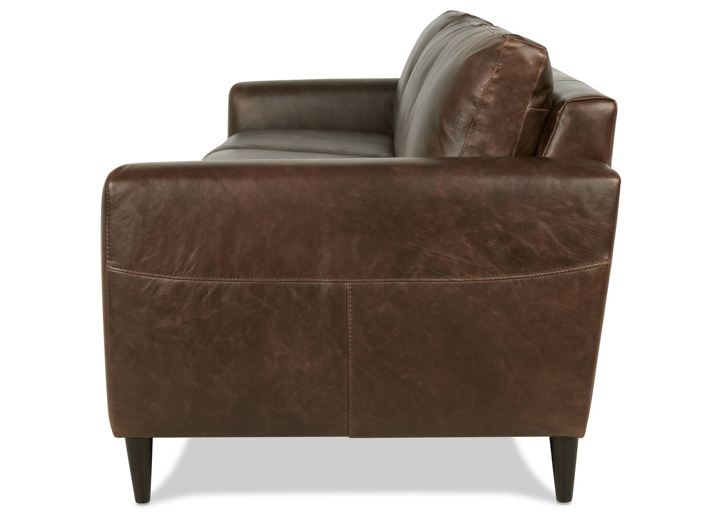 Kaston Leather Sofa -Sevilla Brunette