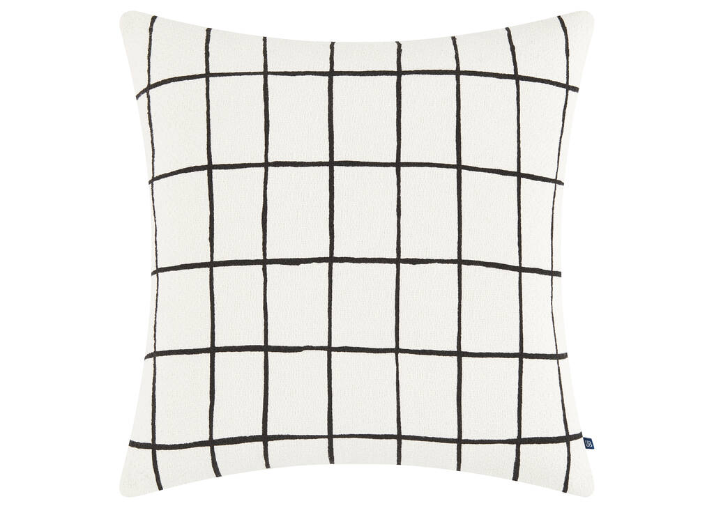 Weiss Cotton Pillow 20x20 White/Black