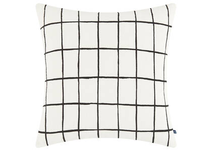 Weiss Cotton Pillow 20x20 White/Black