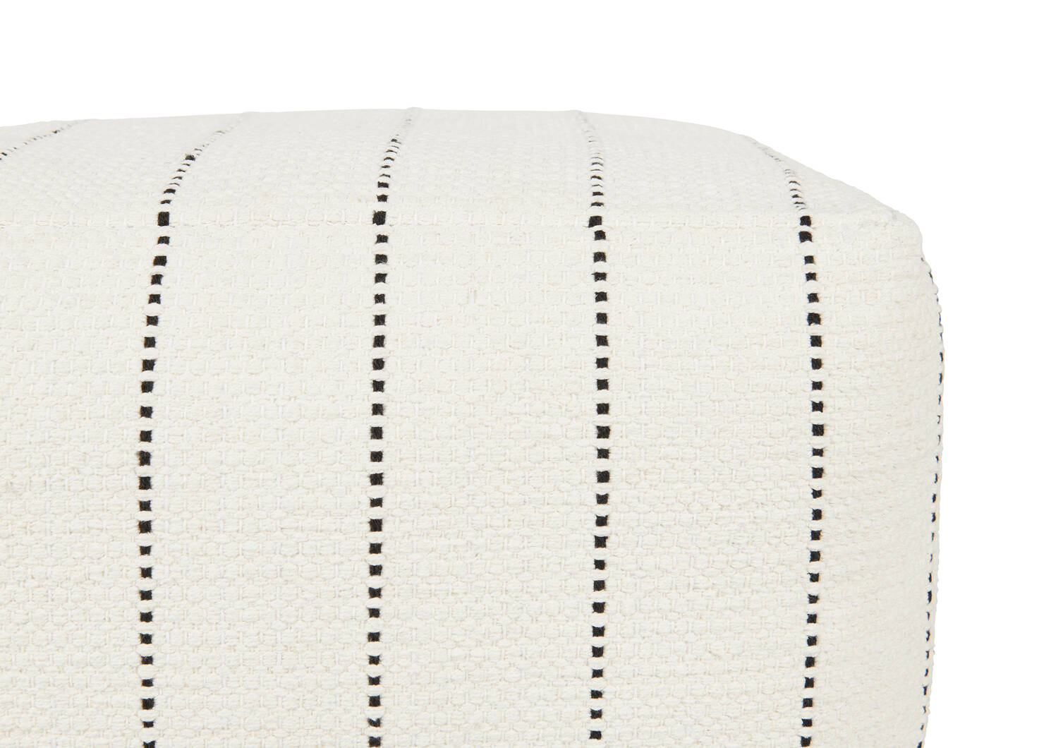 Acton Pouf Ivory