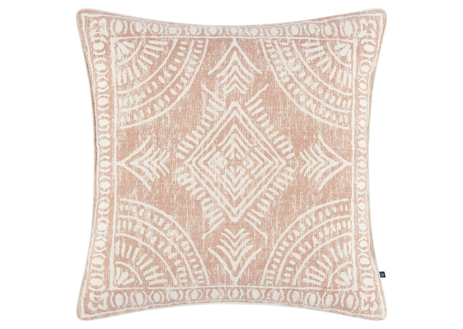 Coussin en toile Estela 20x20 rose voilé