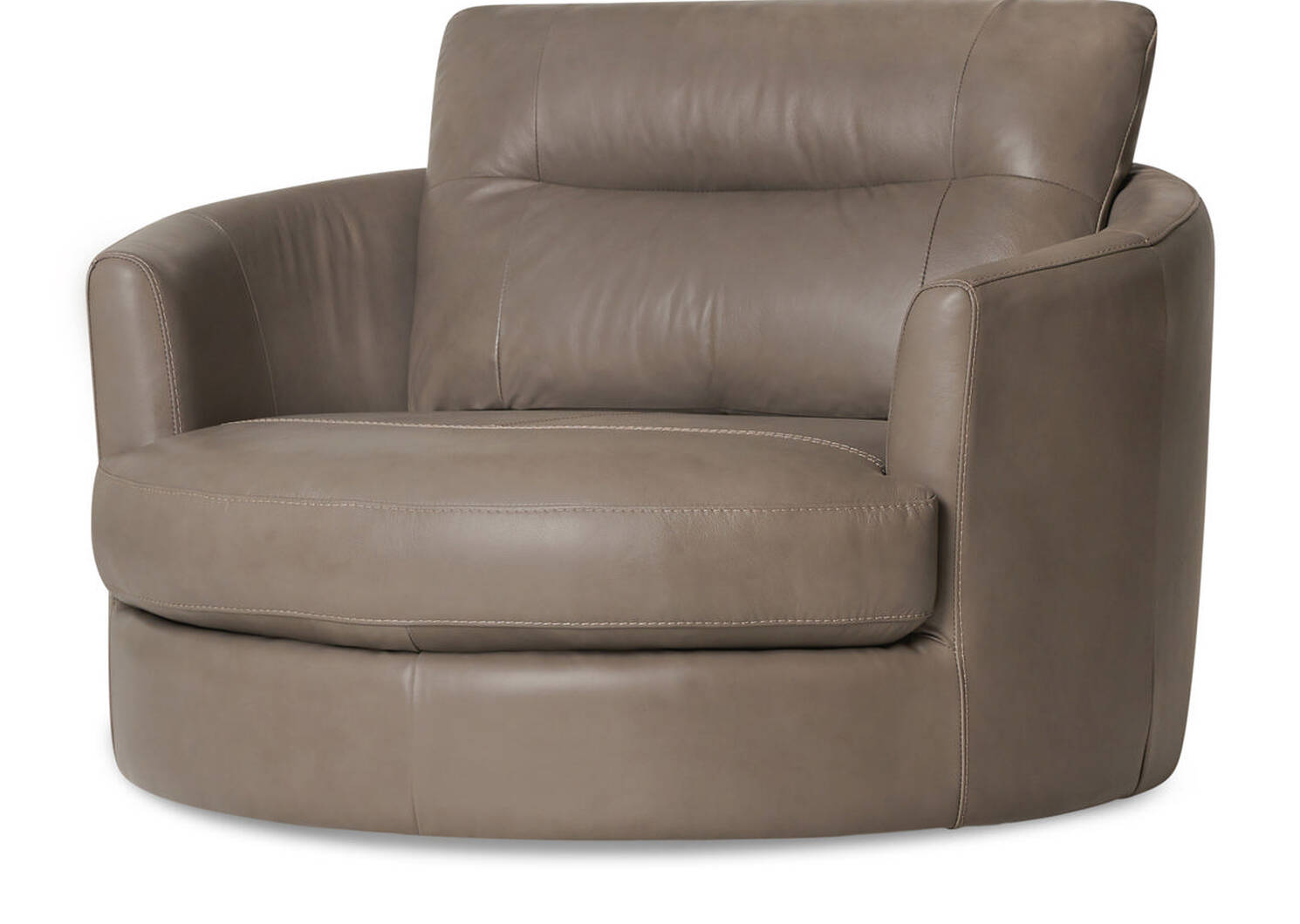 Andros Leather Chair w/ Ottoman -Oxford