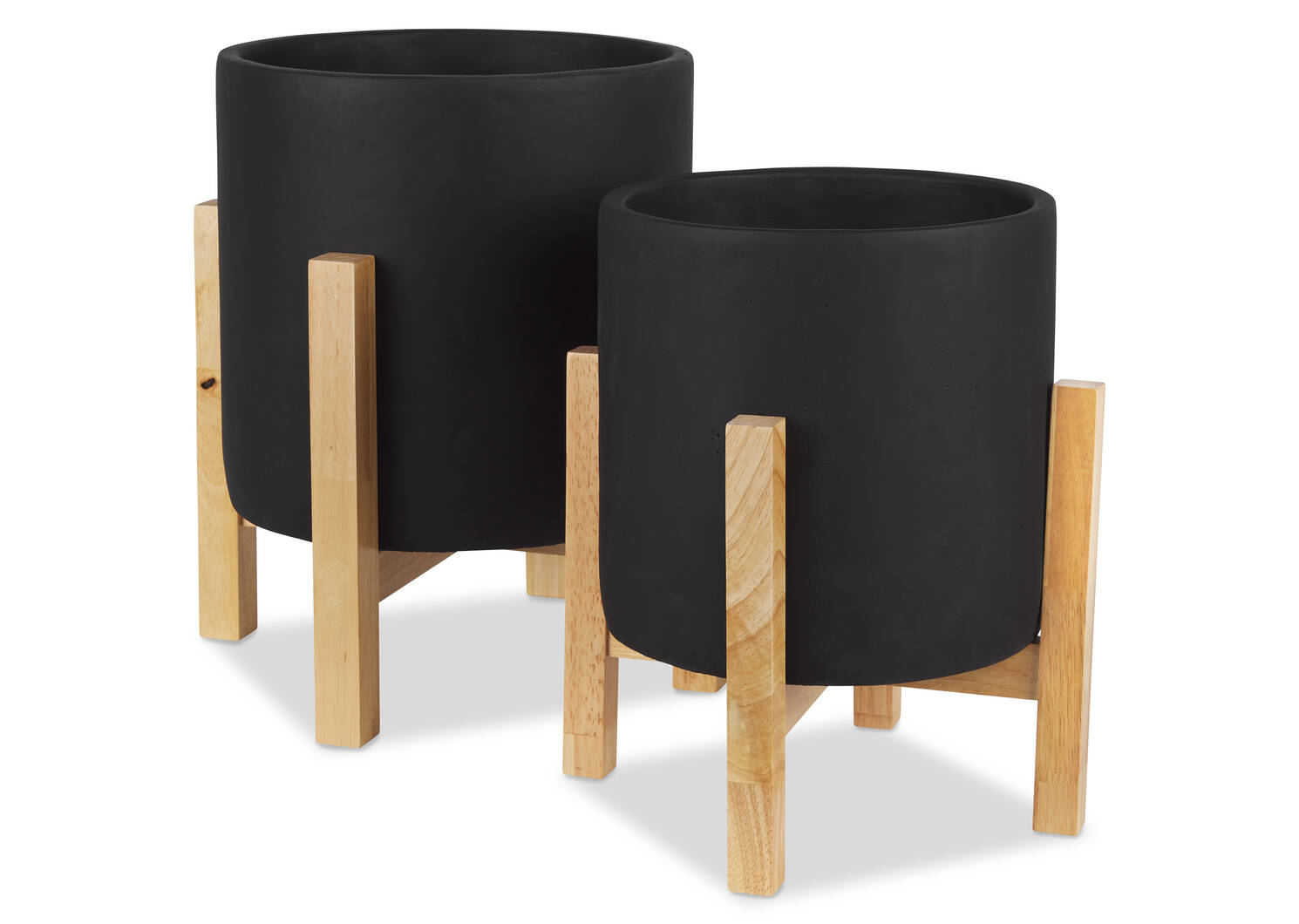 Adah Standing Planter Small Black