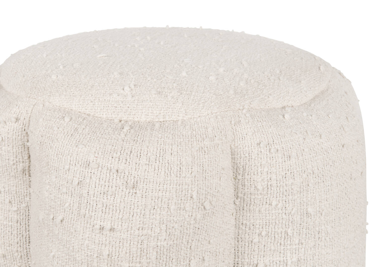 Pouf en coton Mara ivoire