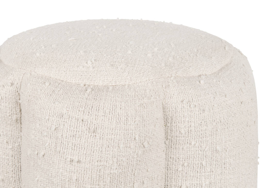 Mara Cotton Pouf Ivory