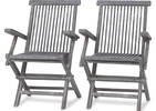 Deux chaises à acc. Galiano -teck gris