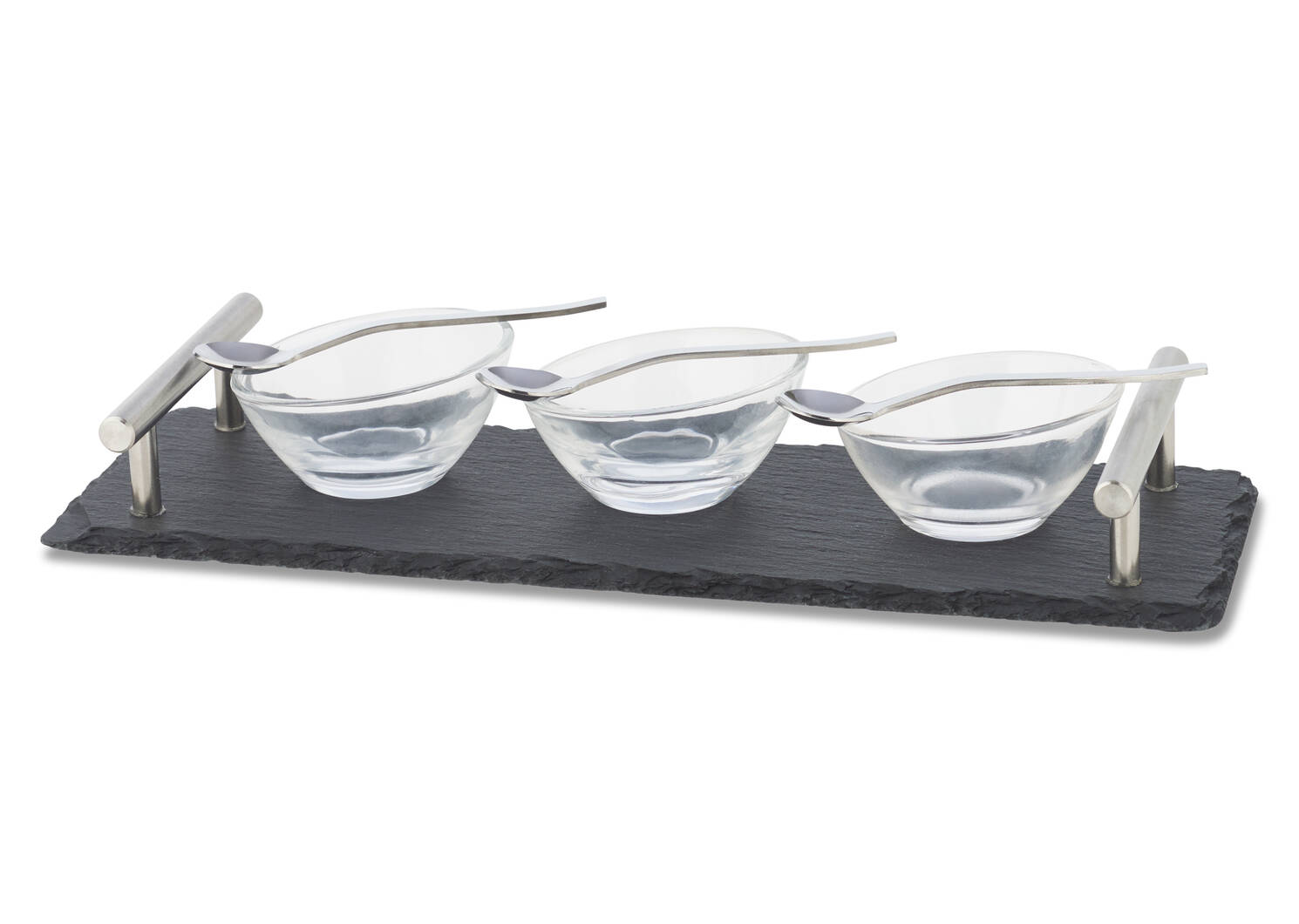 Boca 7pc Tapas Set w/ Sm Tray Nickel