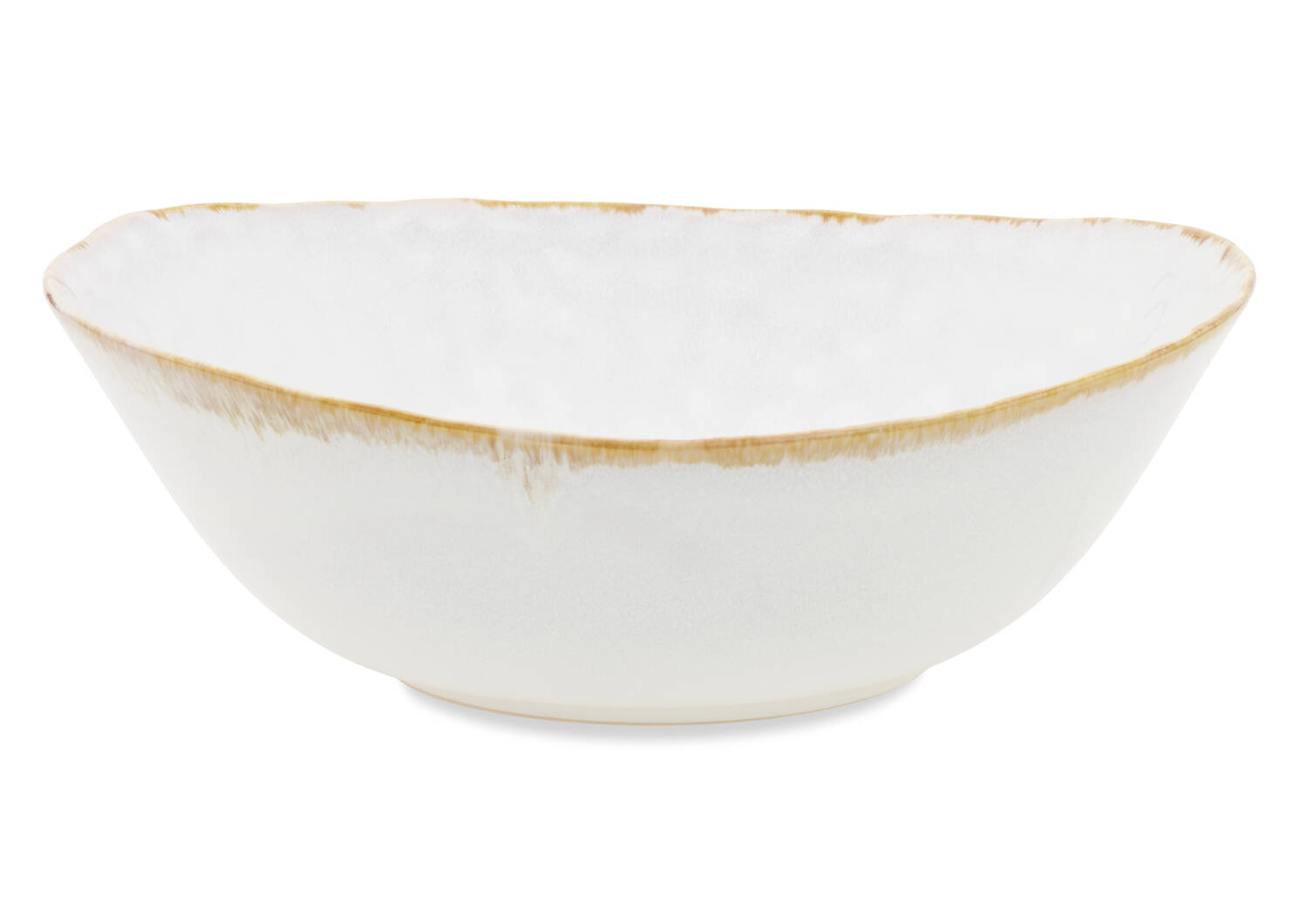 Crofton Glazed Serving Bowl White