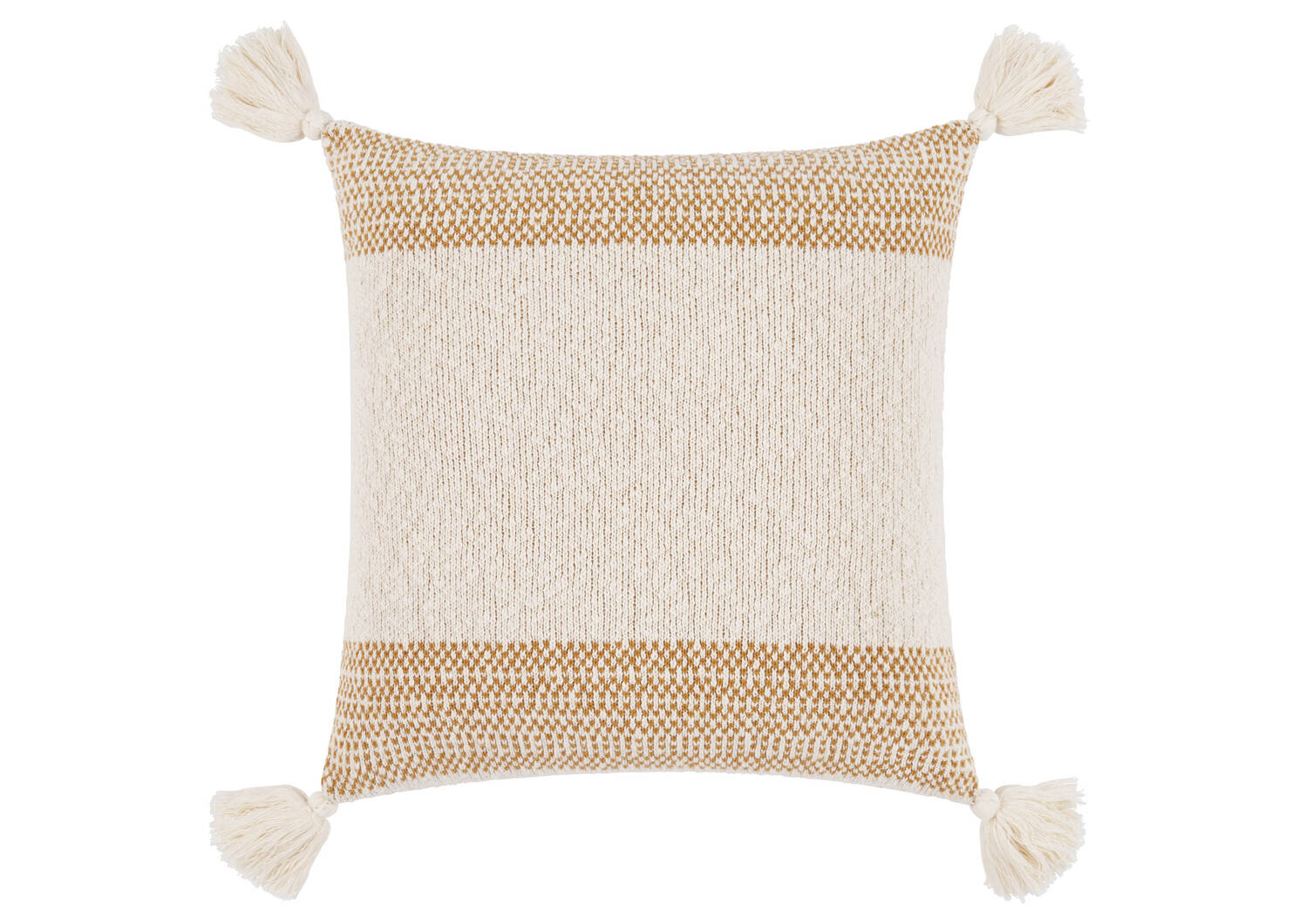 Coussin Lisbeth 20x20 ivoire/champ doré