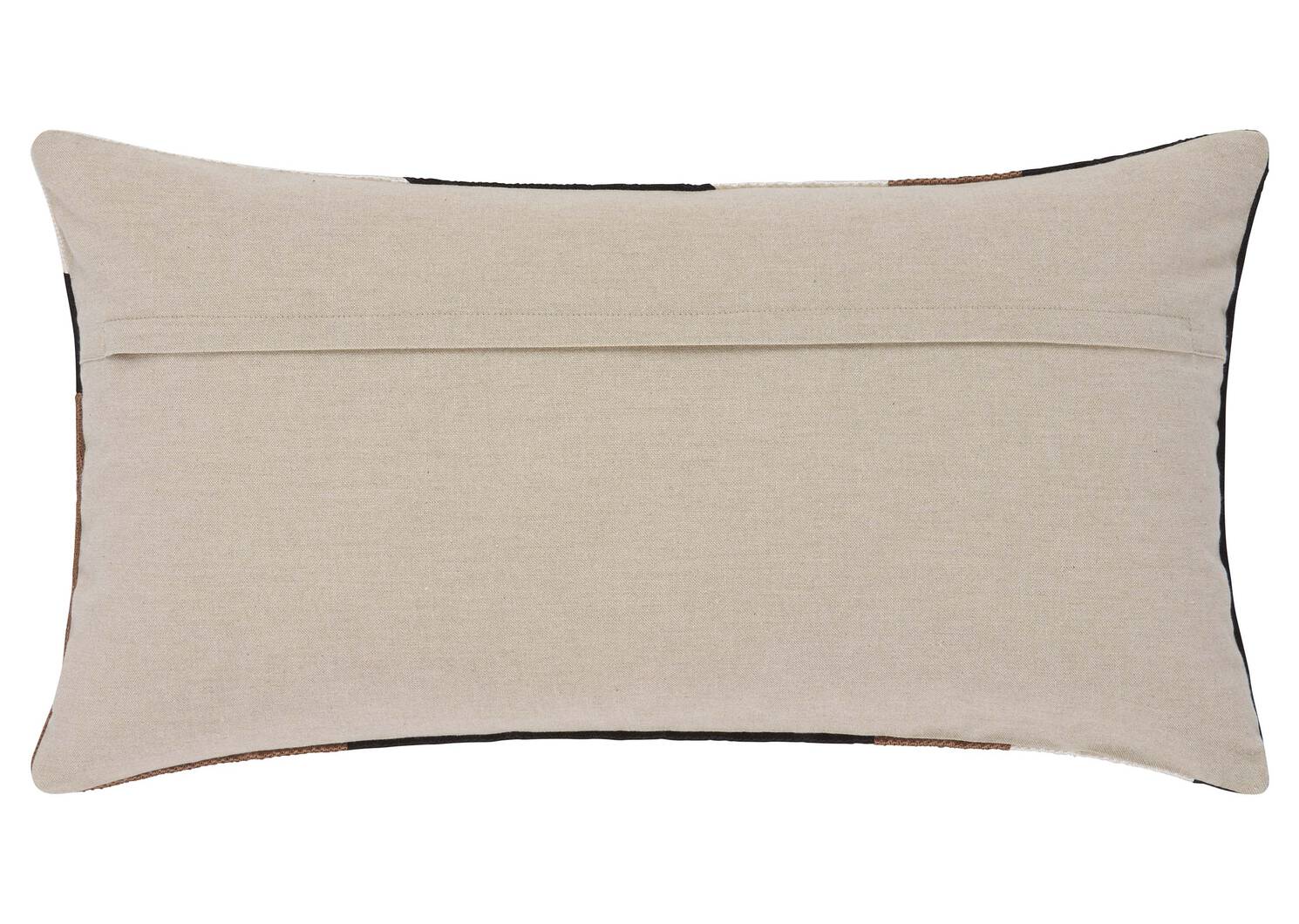 Coussin Palais 12x22 noir/ivoire/bronze