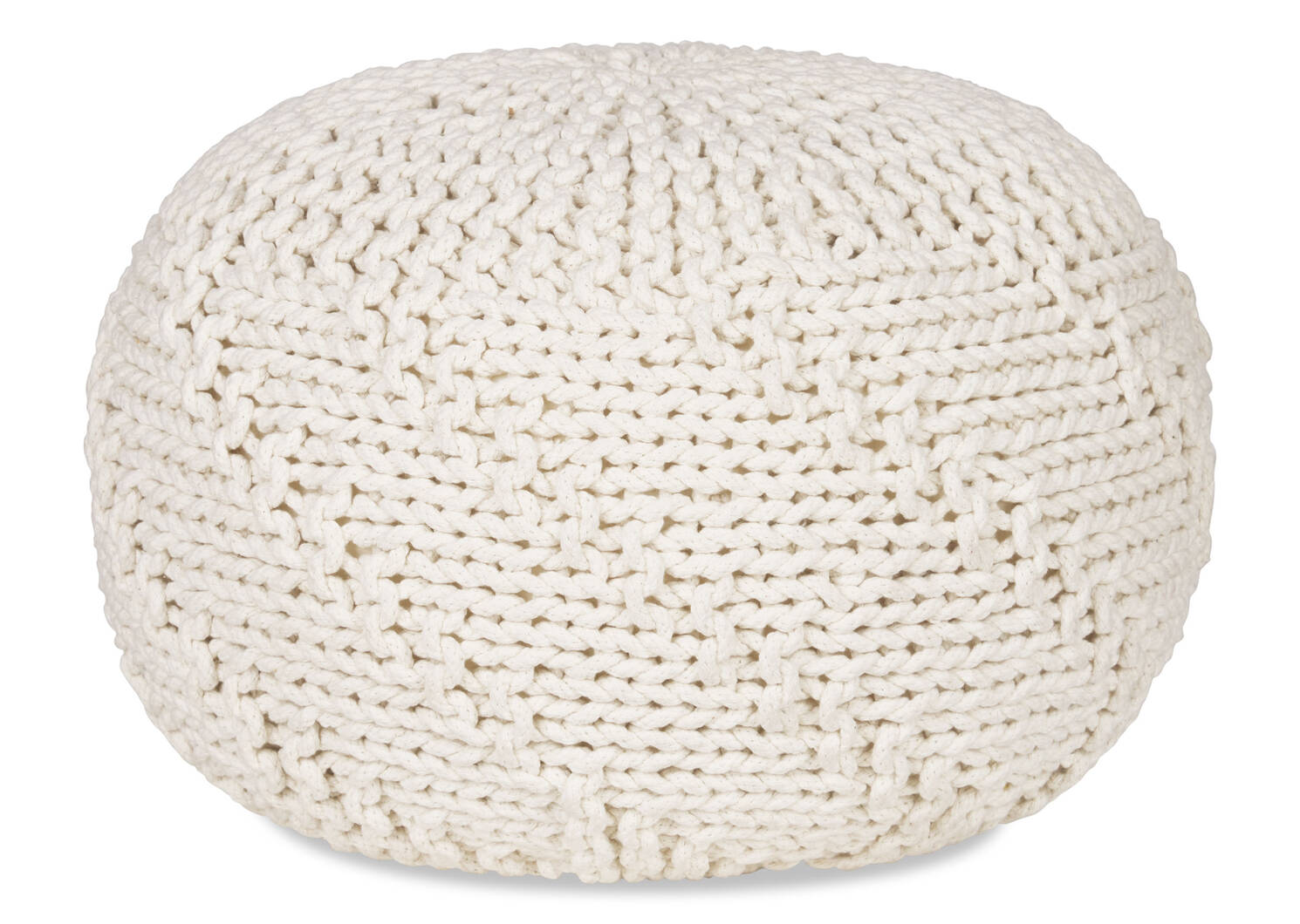 Roper Pouf Ivory Urban Barn