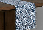 Trellis/Damask Table Runner Admiral