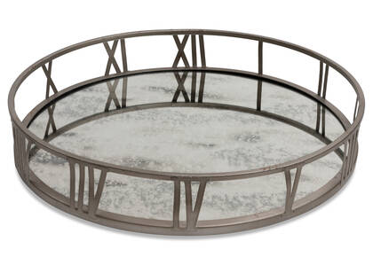Galena Mirrored Tray Round