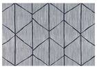 Tapis géo Seychelles 79x114 bleu/ivoire