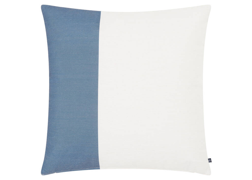 Coussin ext. Soleil bleu mer/ivoire