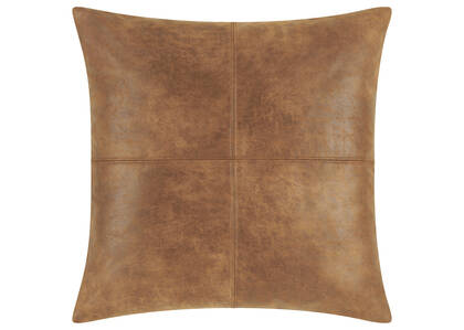 Jarvis Faux Leather Pillow 20x20 Cara