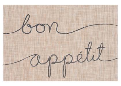 Bon Appétit Placemat Natural/Grey
