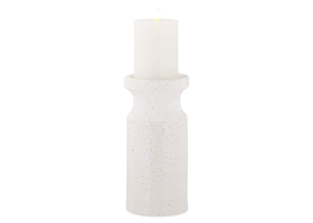 Petit porte-bougie Primrose blanc