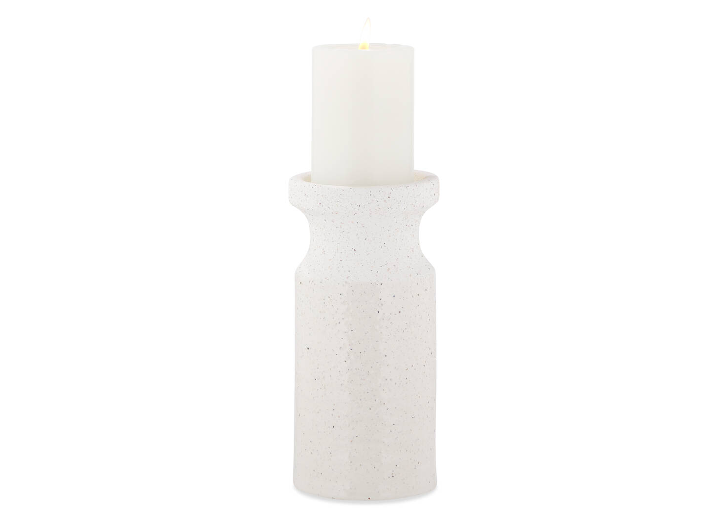 Primrose Candle Holder Short White