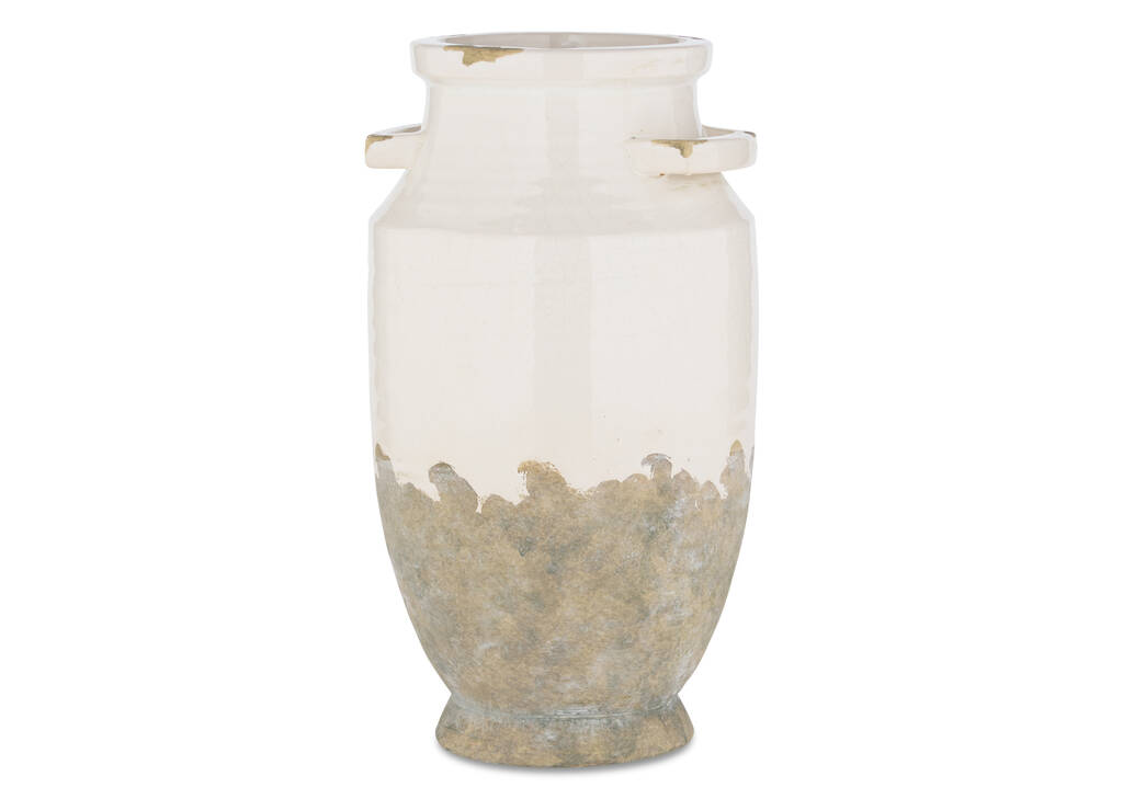 Grand vase Emmaline blanc/gris