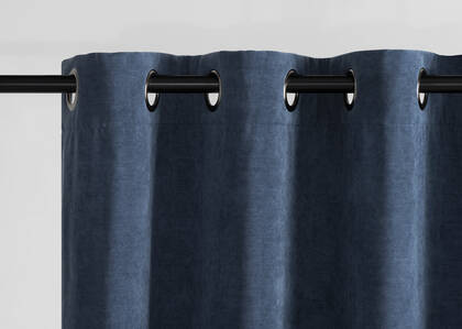 Hartford Velvet Curtain 96 Sea Blue