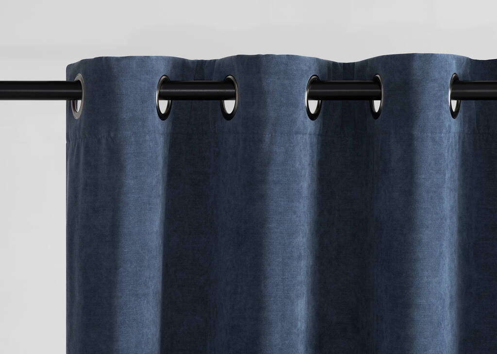 Hartford Velvet Curtain 96 Sea Blue