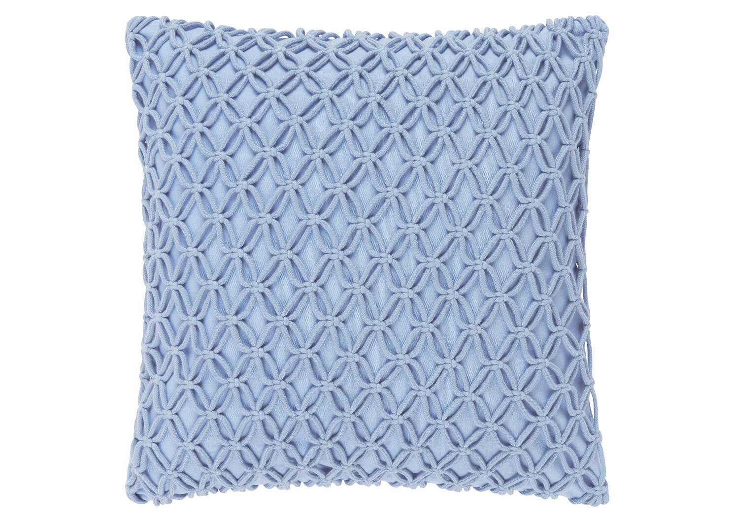 Coussin Corde 20x20 bleu pâle