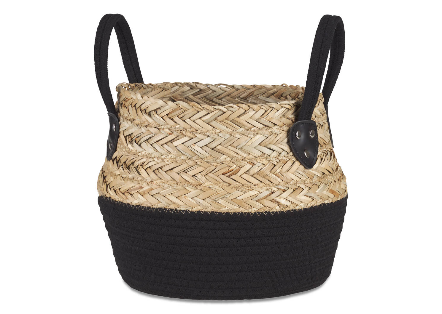 Petit panier Racquel naturel/noir