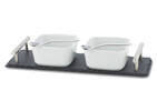 Boca 5pc Tapas Set w/ Sm Tray Nickel
