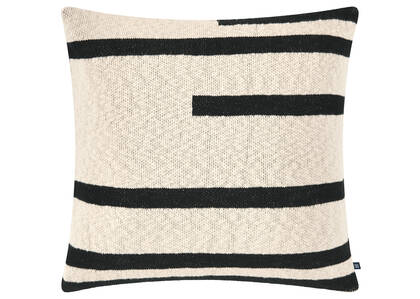 Noomi Cotton Pillow 20x20 Natural/Black