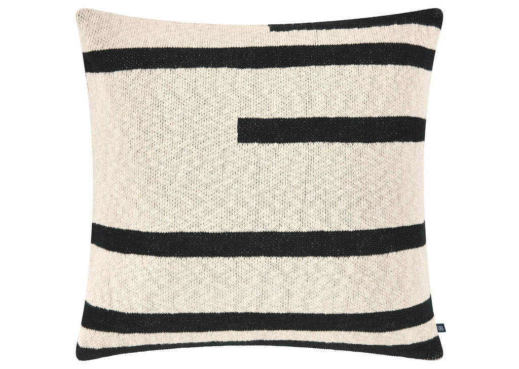 Noomi Cotton Pillow 20x20 Natural/Bla