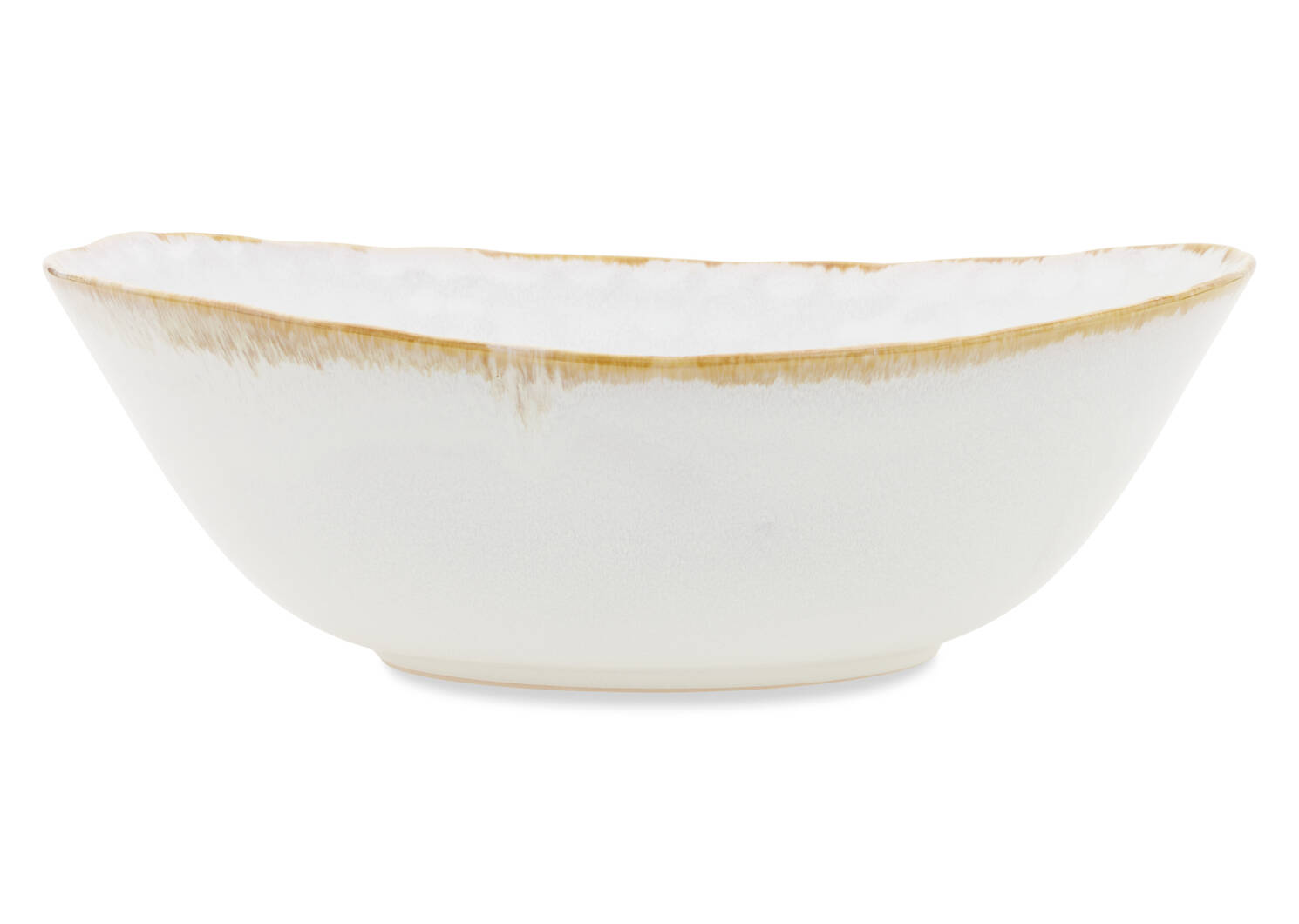 Crofton Glazed Serving Bowl White
